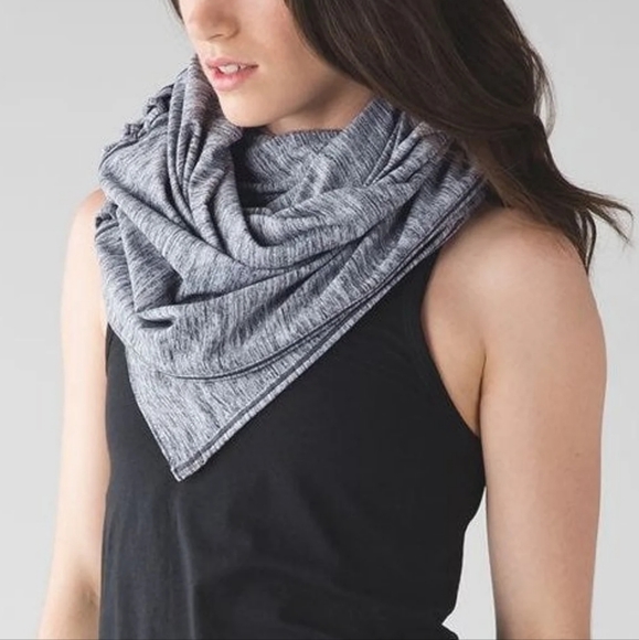 lululemon athletica Accessories - Lululemon Space Dye Braided Vinyasa Scarf/Shawl/Wrap Grey